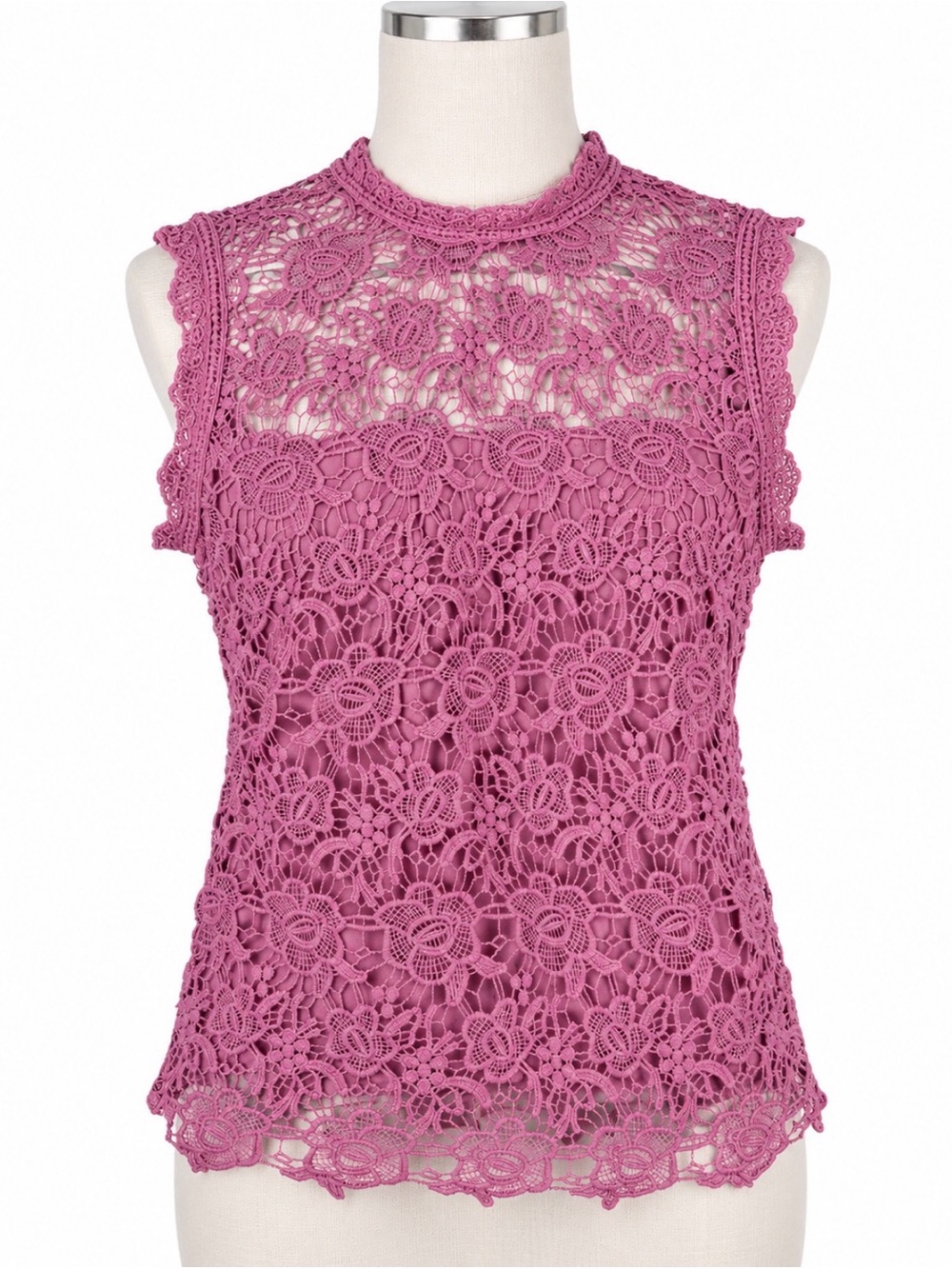 Nanette Lepore Floral Crochet Sleeveless Top - Pink